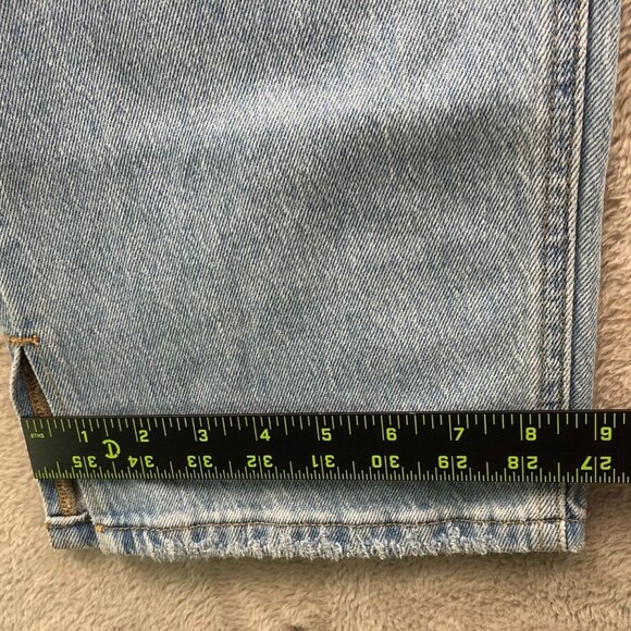 NWT Goldie Blues Women's Legacy Straight Jeans Size 16 Blue Denim Mid-Rise Slit - Picture 7 of 16